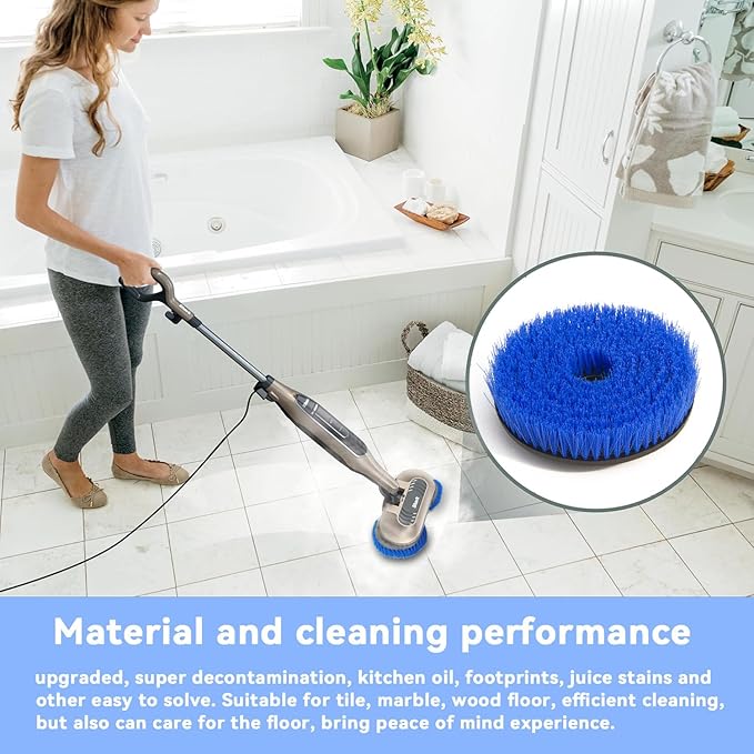 2 Pack S7001 Upgraded Mop Pad Replacement Brush Heads for Shark Steam Mop Pads | Professional Cleaning and Polishing | Compatible with Shark S8201/S7000Series | for Deep Cleaning Hard Floors (Blue)