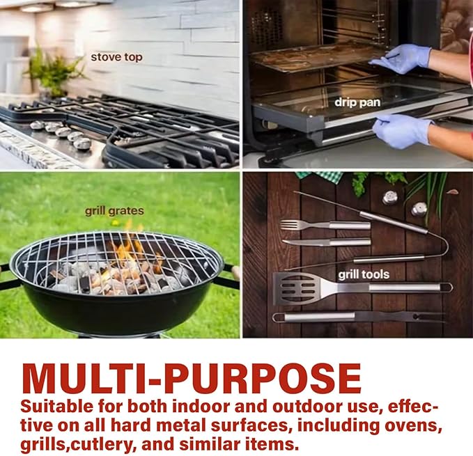 Kitchen Degreaser Spray, 100ml Heavy Duty Foam Cleaner, Professional Formula for Ovens, BBQ Grills, Deep Fryers, Stainless Steel, Cooktops, Griddles