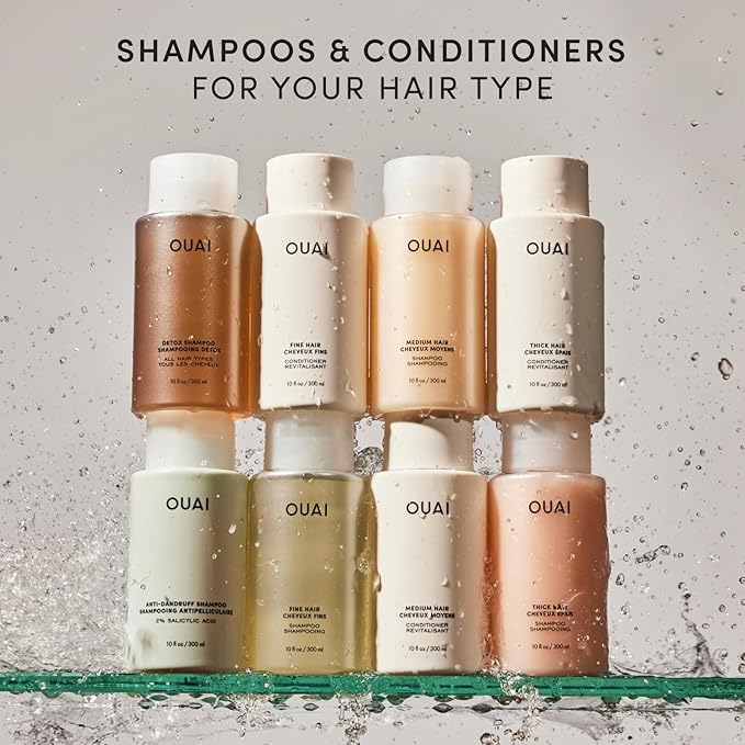 OUAI Medium Shampoo Refill - Hydrating Shampoo with Coconut Oil, Babassu, Kumquat Extract and Keratin - Strengthens, Nourishes and Adds Shine - Paraben, Phthalate and Sulfate Free Hair Care (32 Fl Oz)