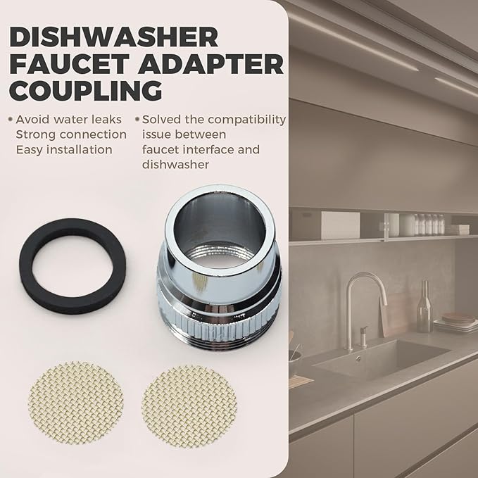 WD1X1447 Faucet Adaptor for GE Portable Dishwasher Faucet Adapter Coupling