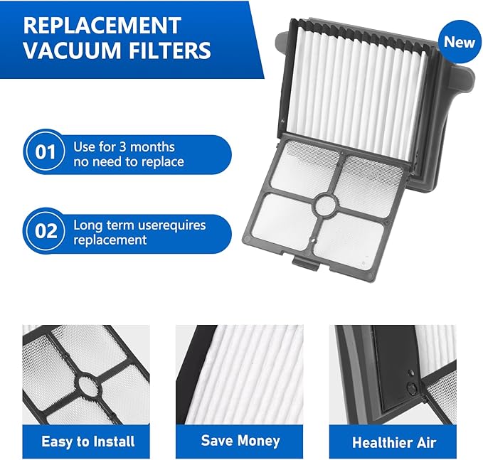 keluke Only Floor One S7 Pro【for S7 Pro Order After 2024 Aug】 Replacement Roller Brushes & Filters Compatible with Tineco Floor One S7 Pro Cordless Vacuum Cleaner, 2 Brush Rollers 2 HEPA Filters