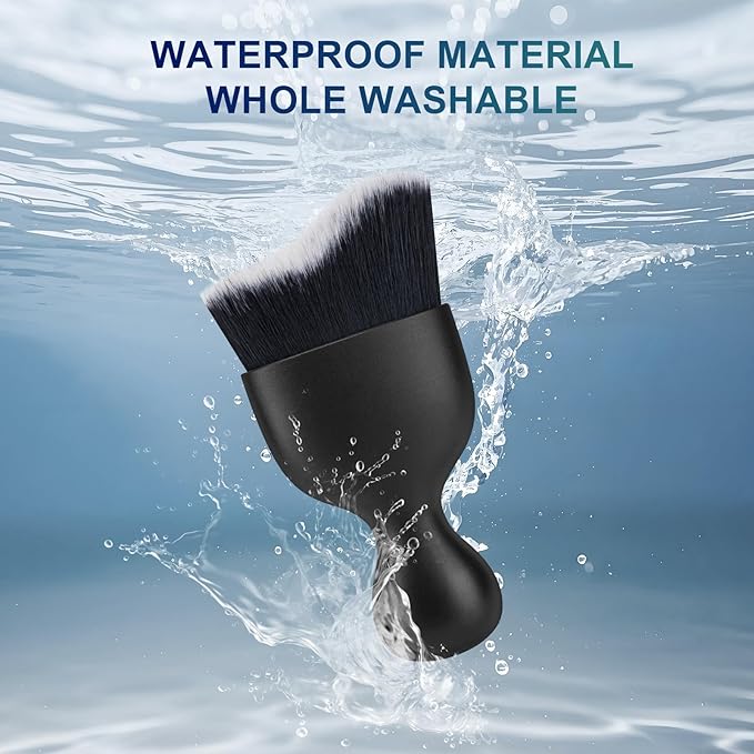2 PCS Car Interior Detailing Brush, Auto Car Dusting Brushes, Soft Bristles Duster Removal Cleaning Tool for Dashboard Interior, Exterior, Skylight, Leather, Dust Brush, Black & White