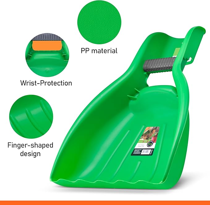 Superio Leaf Collector - 3 Pairs- Green Plastic Leaf Grabber Scoops, Gardening Hand Rake Tools for Lawn Cleaning