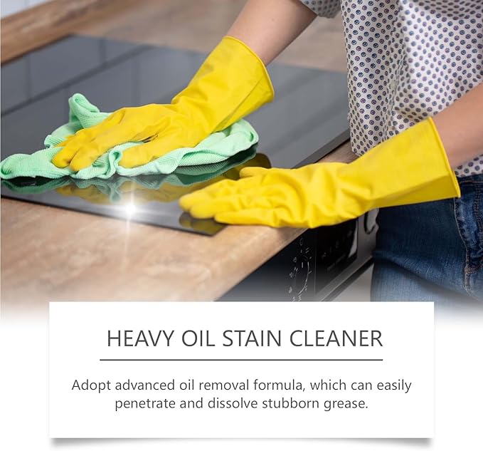 Heavy Oil Stain Cleaner, Multi-Purpose Power Clean Spray, Suitable for kitchen stoves, walls, electric appliances, kitchen utensils, coffee machines and other items (6.76fl oz)