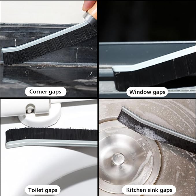 4 Pcs Crevice Cleaning Brush, 2023 New Multifunctional Hard Bristle Crevice Cleaning Brush,Bathroom Gaps Brush, Grouting Cleaning Brush,Crevice Cleaning Tool for Corner Kitchen Window Groove