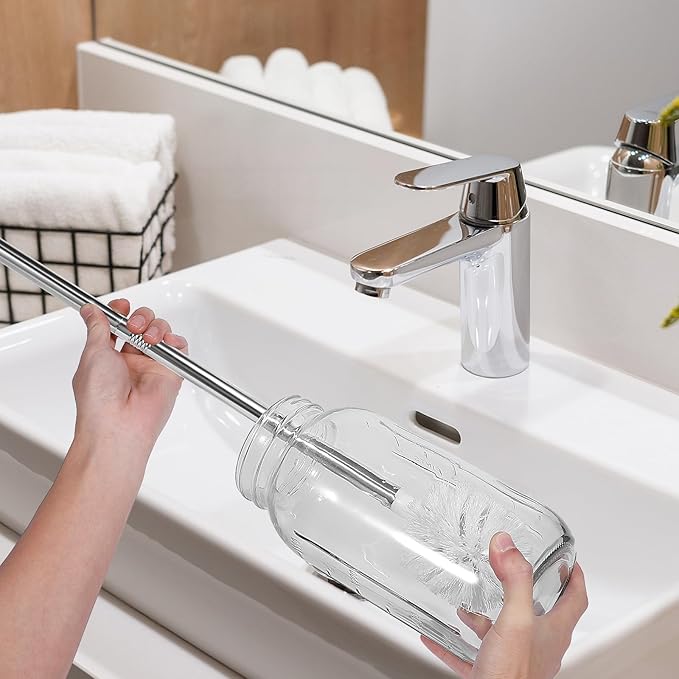 3 Gallon and 5 Gallon Water jug Cleaning Brush, Extra Long Water Bottle Carboy Brush