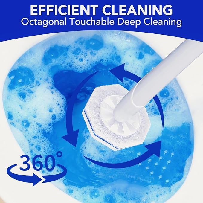 55 Pcs Toilet Wand Refills for Clorox, Upgrade Disposable Replacement Heads, Compatible with Clorox Toilet Wand for Bathroom Multi-Surface Cleaning