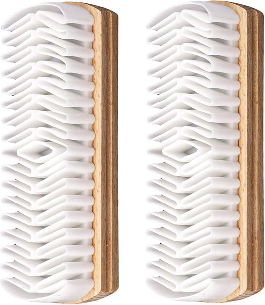 2pcs Suede Shoes Brush, Durable Suede Cleaning Cleaner Brush with Raw Magic Rubber Bristles and Beech Base for Shoes Boots Bags