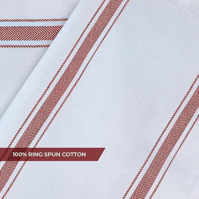 Dish Towels Set (Value Pack of 30) Size 15x25 Inch, 100% Cotton Soft & Absorbent Kitchen Towels, Tea Towels, Reusable Cleaning Cloths for Household Cleaning (Red)