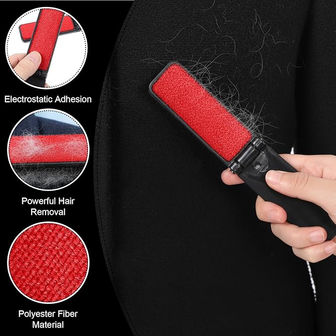 4 Pcs Mini Lint Brush, Portable Lint Brushes, Travel Foldable Lintbrush for Clothes, Portable Foldable LintBrushes for Clothes, Pet Hair Remover, Cleaning Fluff