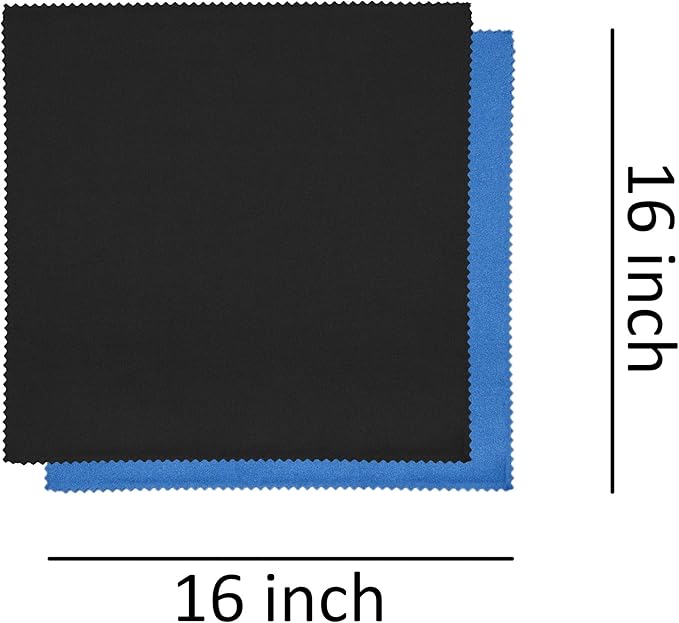 Eco-Fused Microfiber Cleaning Cloth - 16x16 Inch Microfiber Cloth - Pack of 4 Large Cleaning Cloths - Microfiber Cleaning Cloth for Electronics and Monitors