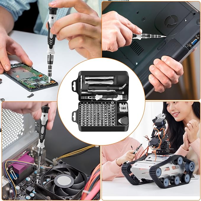 Precision Screwdriver Set, Premium 115 in 1 Magnetic Repair Tool Kit for Electronics, Computer, iPhone, Laptop, Game Console, Watch, Eyeglasses, and DIY