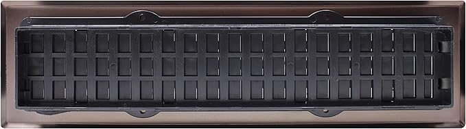 Decor Grates AJH212-RB Oriental Floor Register, 2x12 Inches, Rubbed Bronze Finish