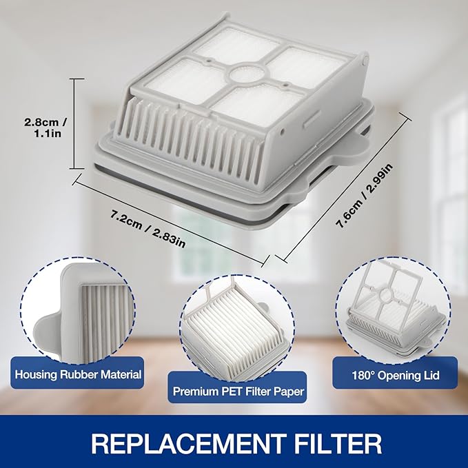 F25 Brush Rollers and HEPA Filter for Roborock F25/F25 ACE/F25 ALT/F25 LT/F25 RT/F25 GT Cordless Wet Dry Vacuum Cleaner, 3 Brush Rollers, 3 HEPA Filters, 1 Water Tank Brush, 1 Cleaning Brush