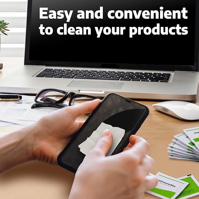 Screen Wipes Individually Wrapped, EOTW Pre-moistened Computer Phone Lens Cleaning Wipes for iPhone iPad Tablet PC Computer LED Screen, Pack of 400