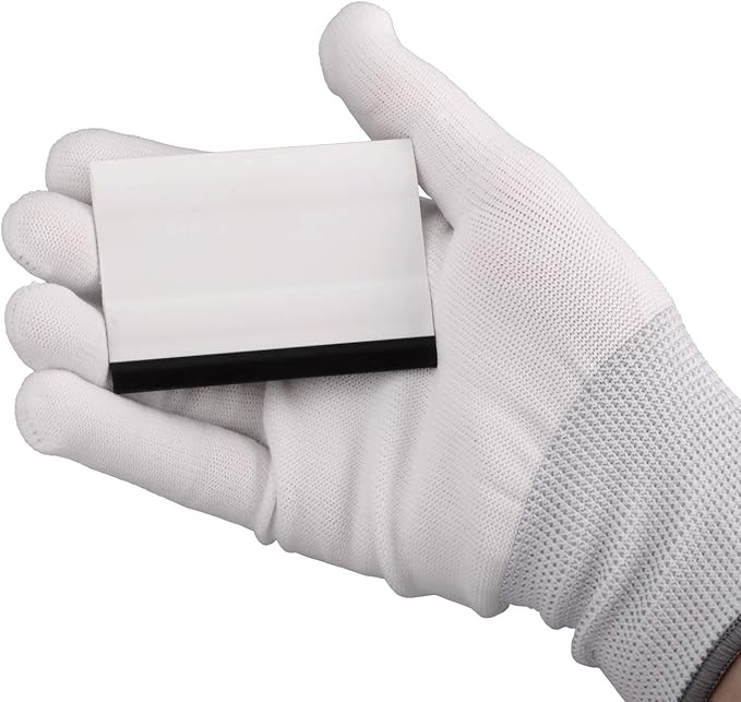 EHDIS Small Rubber Squeegee 3" Block Squeegee for Car Window Windshield,Film,Stickers,Decals and Vinyl Applicator,Kitchens, Glass, Shower,Counter Cleaning Tool, Pack of 2-White