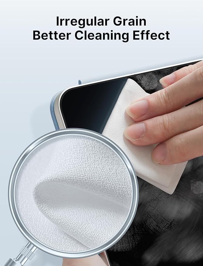 JSAUX Microfiber Cleaning Cloth 1-Pack(50 Total) for Steam Deck| Eye Glass Disposable Clean Cloth | Safe for Lens, Eyeglasses, Glasses, Screens, Cameras, iPad, iPhone, Cell Phone, LCD TV Screens More
