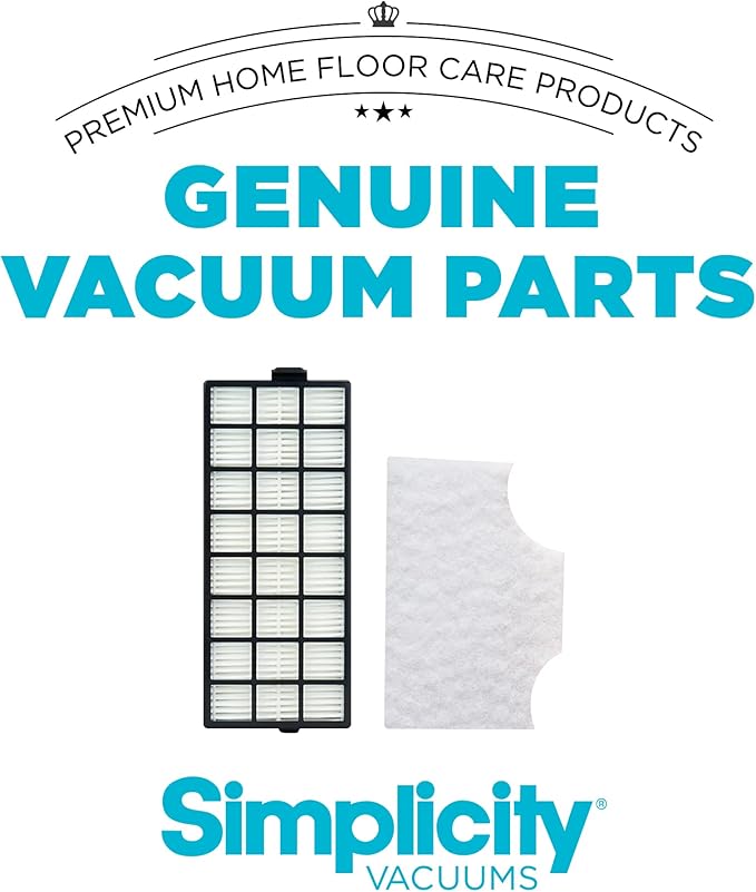 Simplicity Vacuums Bundle with Type A Vacuums Bags and Filter Set for S20EZM Allergy Upright Vacuum, SAH-6 Vacuum Bags and SF20EZM Filter Set with Certified HEPA Filtration, S20EZM bags
