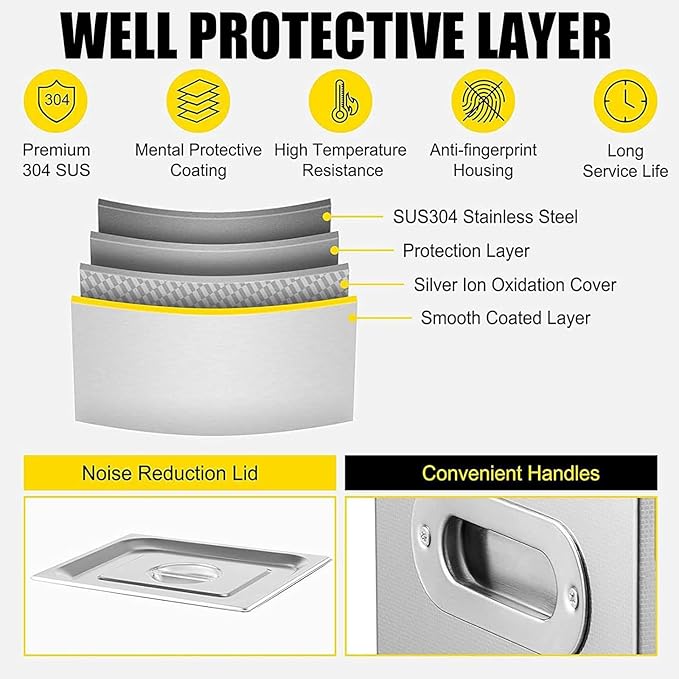 6.5L Stainless Steel Record Cleaner,Ultrasonic Record Cleaning Device,for Jewelry Watch Retainer Glasses More