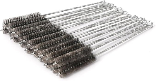 12 Inch Pipe Cleaning Brush Set with Stainless Steel Bristles, Steel Wire Tube Brush Kit for Auto Parts Polishing, Machining, Bottles, Tubes, Etc.（20mm-20pcs）