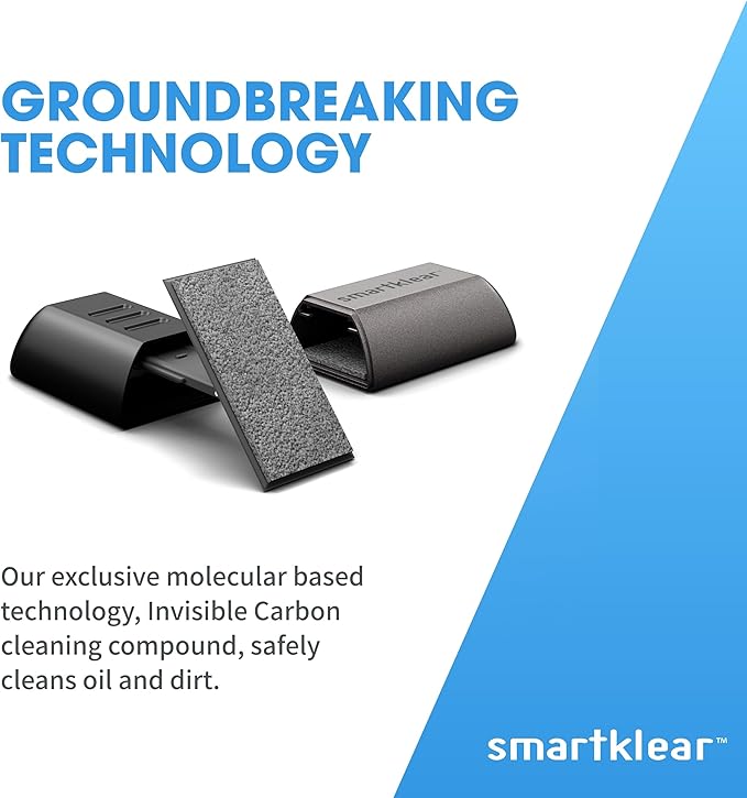 CarbonKlean SmartKlear Smart Phone Screen Cleaner - Compatible with iPhones, Androids, and More - Cleaner with Carbon Microfiber Tech-Black Rubber & Silver Metallic-1 Count (Pack of 1)