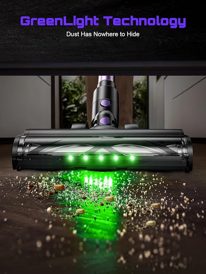 Cordless Vacuum Cleaner, 45KPA /10-in-1 Stick Vacuum with 29-inch Hose, 45Mins Runtime Vacuum Cleaners for Home, Anti-Tangle Brush, Lightweight Rechargeable Vacuum for Hardwood Floor Carpets