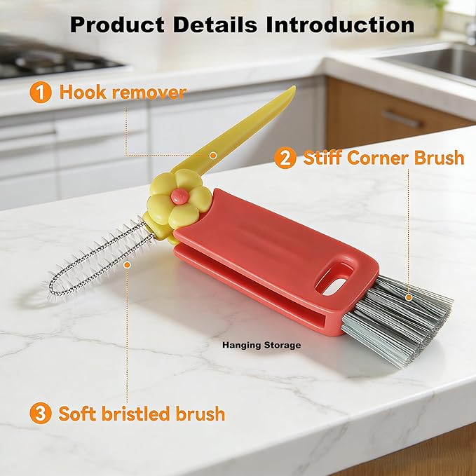3 in 1 Multifunctional Bottle Cleaning Brush Set for Cup Lids and Tight Gaps, Home Kitchen Water Bottle Cleaner Brush for Plastic Cups and Crevice Cleaning, 3PCS