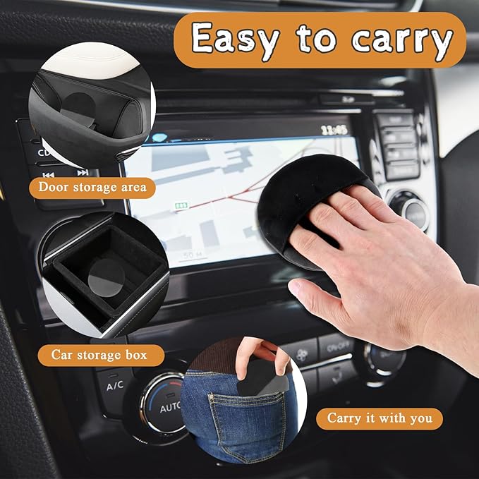 Car Touch Screen Cleaner Car Screen Cleaner Cloth, Microfiber Cloth Auto Touchscreen Cleaning Wipes, Car Cleaning Wipe Cleaning Cloth Screen Cleaner Cloth Vehicle Dashboard Car Display Interior Round