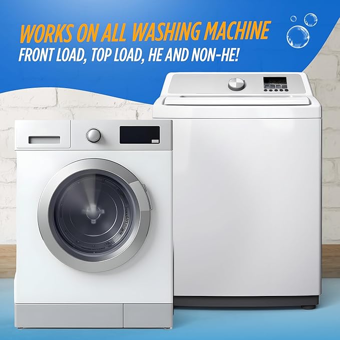 Oh Yuk Washing Machine Cleaner for All Washers (Top Load, Front Load, HE and Non-HE), Natural Citrus Fragrance, Four Cleanings Per Bottle, Septic Safe, 16 Fl Oz