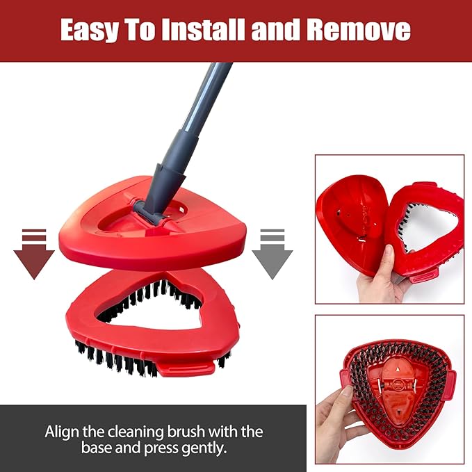 Scrub Brush, 2 Pack Spin Scrub Brush Replacement Head, Stiff Bristle Cleaning Brush for Kitchen Bathroom and Various Hard Surfaces