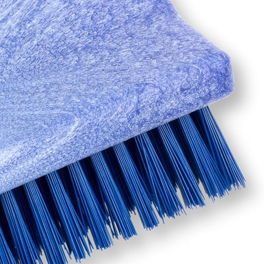 SPARTA 40423EC14 Plastic Floor Scrub Brush, Wall Brush, Equipment Brush With Nonabsorbent Bristles For Industrial Kitchens, Hospitals, Commercial Cleaning, 10 Inches, Blue