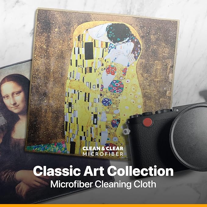 Large [4 Pack] Classic Art (The Scream) - Ultra Premium Quality Microfiber Cleaning Cloths (Best for Camera Lens, Glasses, Screens, and All Lens.), Microfiber Cloth