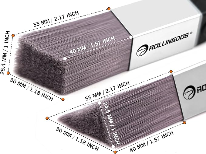 ROLLINGDOG Paint Brush for Trim - Edging Paint Brush 2PC, 1PC Triangular Brush and 1PC Square Trim Brush, Cut in, Edger, Corner, Sash Painting