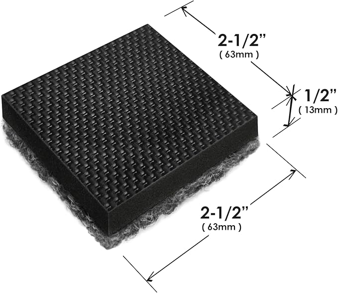 Slipstick GorillaOutdoor Weatherproof 2-1/2 Inch Furniture Sliders for Hard Surface Flooring (4 Pack) Heavy-Duty Furniture Movers for Outdoor & Indoor Sliding