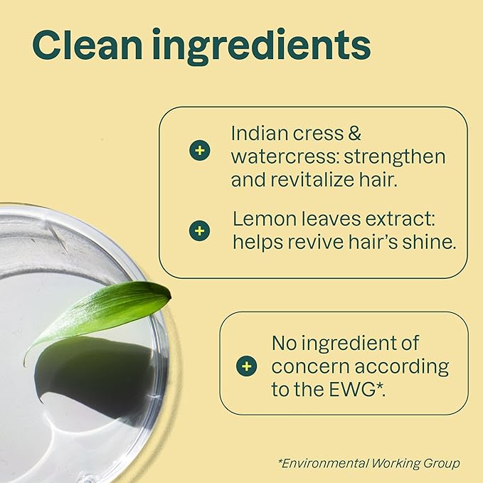 ATTITUDE Clarifying Hair Shampoo, EWG Verified, Restores Shine, Naturally Derived Ingredients, Vegan and Plant Based, Lemon Leaves and White Tea, 16 Fl Oz, (Pack of 2)