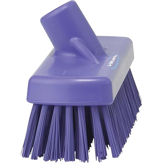 Vikan 70608 Brush,Wall/Floor Scrub,Stiff,12",PP/PBT,Purple