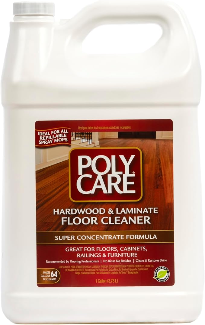 Hardwood Floor Cleaner Super Concentrate - 128 Fl Oz - Fresh- Dilute Concentrate with Water for Spray Mops and Spray Bottles - Residue-Free Floor Cleaning Solution