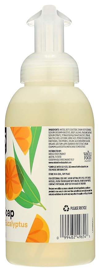 365 by Whole Foods Market, Hand Soap Foaming Satsuma Eucalyptus, 12 Fl Oz (Pack of 2)