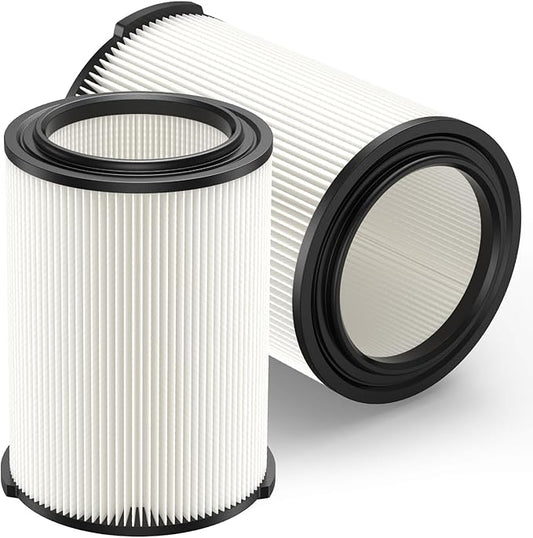 2-pack Standard Wet/dry Vac VF4000 Replacement Filter, Compatible with RIDGID Vacs 5-20 Gallons Vacuum Cleaner