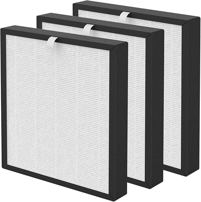 SAKEGDY TZ-K2 Replacement Filter Compatible with ToLife TZ-K2 Air Cleaner Purifier, 3-in-1 TZ-K2 Filter, Activated Carbon and Pre-Filter, TZ-K2-A Replacement Filter, 3 Packs