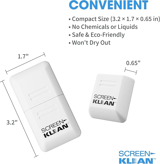 CarbonKlean ScreenKlean Tablet Screen Cleaner - Compatible with iPad, Android & Amazon Tablet - with Carbon Microfiber Tech - Injected White - 1 Count (Pack of 1)