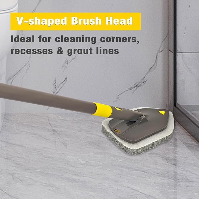 NEWE Shower Scrubber Refill Pads, Tub Tile Scrubber Replacement Head for Cleaning Bathroom Bathtub Sink Toilet (2pcs Scouring Pad)