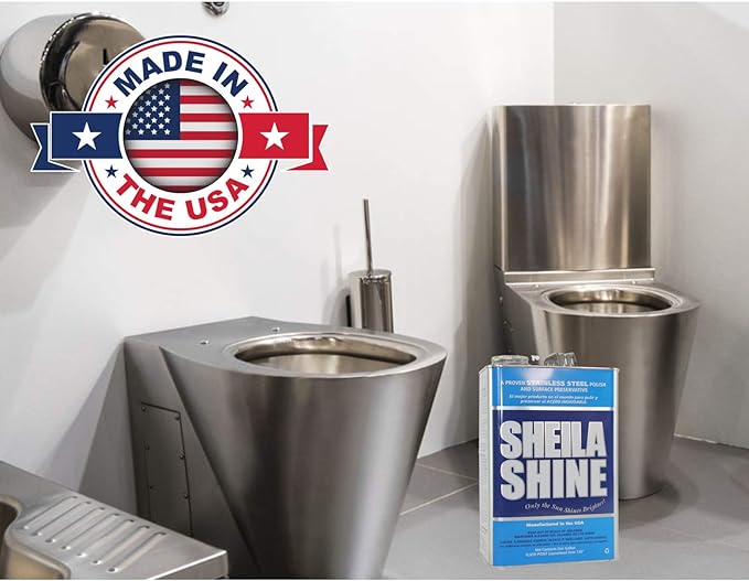 Sheila Shine 1 Gallon Stainless Steel Cleaner and Polish - Cleans, Polishes & Protects Kitchen Appliances, Refrigerators, Sinks, Ovens & Grills - Cleaner for Stainless Steel Appliances