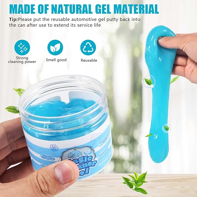 SenseYo 2 Pack Car Cleaning Gel Putty, Car Interior Cleaner Slime Auto Detailing Tools Universal for Notebook Keyboard Camera