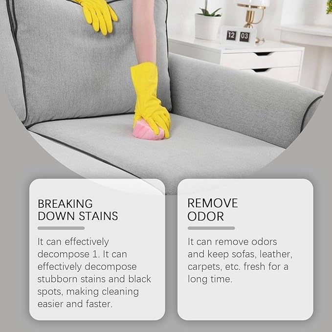 Sofa & Carpet Stain Remover Spray, Fast-Acting Formula for Tough Stains & Odors, Quick-Dissolving Cleaner for Upholstery, Fabric, 100ml/3.38 Fl Oz