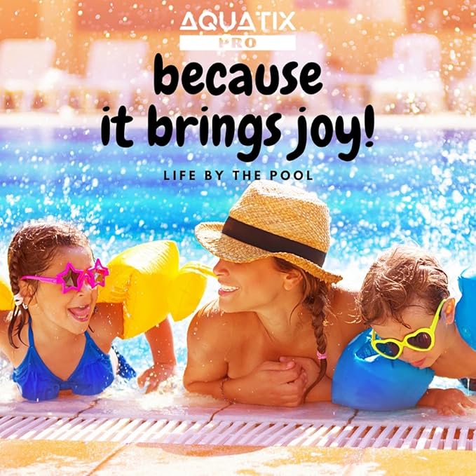 Aquatix Pro Heavy Duty 5" Pool Brush, Durable Stainless Steel Bristles, Aluminium Handle, Tackles & Cleans Stubborn Stains in Swimming Pools, Steps, Walls, Tiles, Best for Concrete & Gunite Surfaces