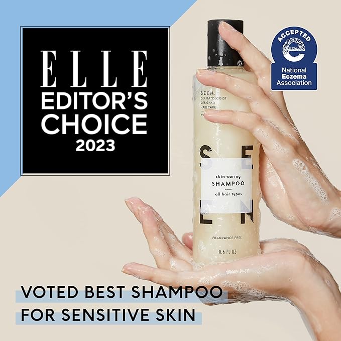 SEEN Shampoo Eco-Refill, Fragrance Free - Non-Comedogenic Hair Shampoo- Dermatologist-Developed - Safe for Sensitive, Eczema & Acne Prone Skin