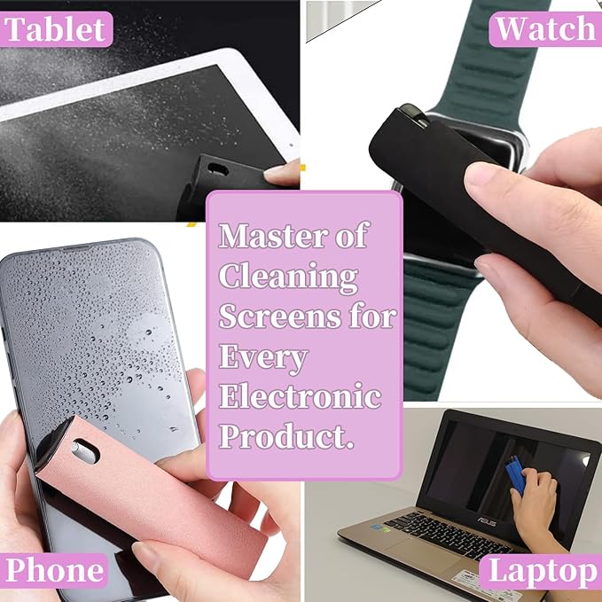 3 Pcs Car Screen Cleaner Accessories, Hatstart Electronic Touch Screens Cleaning Kit for LCD Display TV Laptop Computer Tablet PC Flat Screens, Works with iPhone iPad MacBook Pro