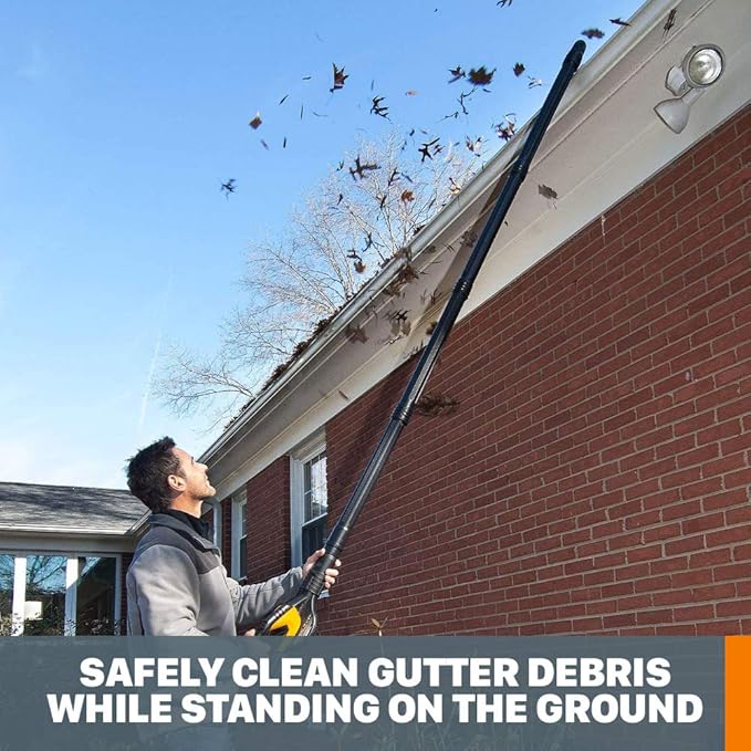 Worx Gutter Cleaning Kit with 11” Inches Tubes for Worx Leaf Blowers, WA4094