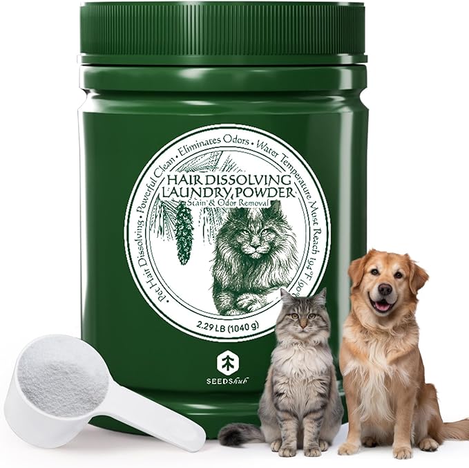 Pet Hair Dissolver for Laundry - Removes 96.7% Dog & Cat Hair, Detergent + Removes Odors & Residue，HE Compatible for Front & Top Load Washers, Septic Safe